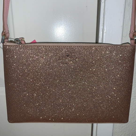 Kate spade glitter joeley crossbody rose gold NWT - Picture 2 of 7